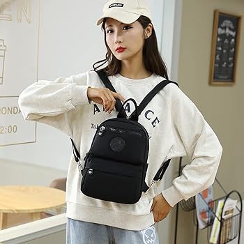 Mini-Rucksack Für Damen Aus Nylon - Leichte Umhängetasche Für Reisen, Arbeit Und Freizeit