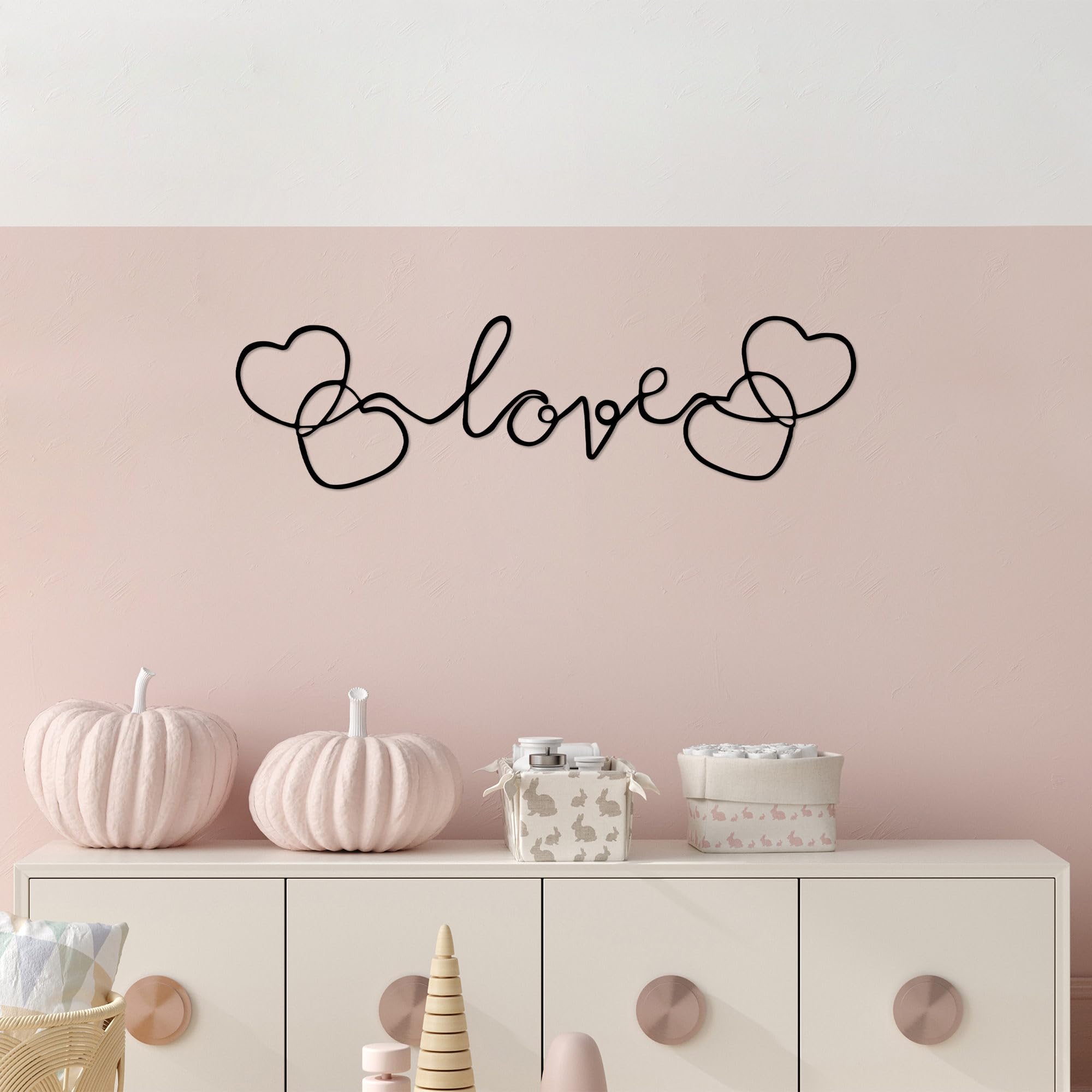 Stylish Black Decorative Metal Wall Accessory, 19 x 70 cm, 100% Metal, 1.5 mm Thickness, Perfect for Home Decor and Modern Spaces