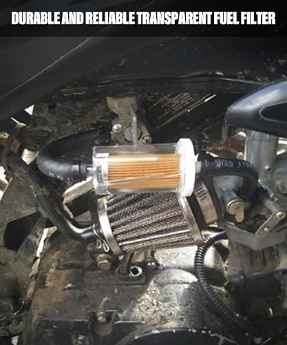 Miniatura 5 de ESEWALAS - 2 filtros de combustible para líneas de manguera de 14 pulgadas, filtro de combustible de gasolina diésel en línea, reemplazo universal