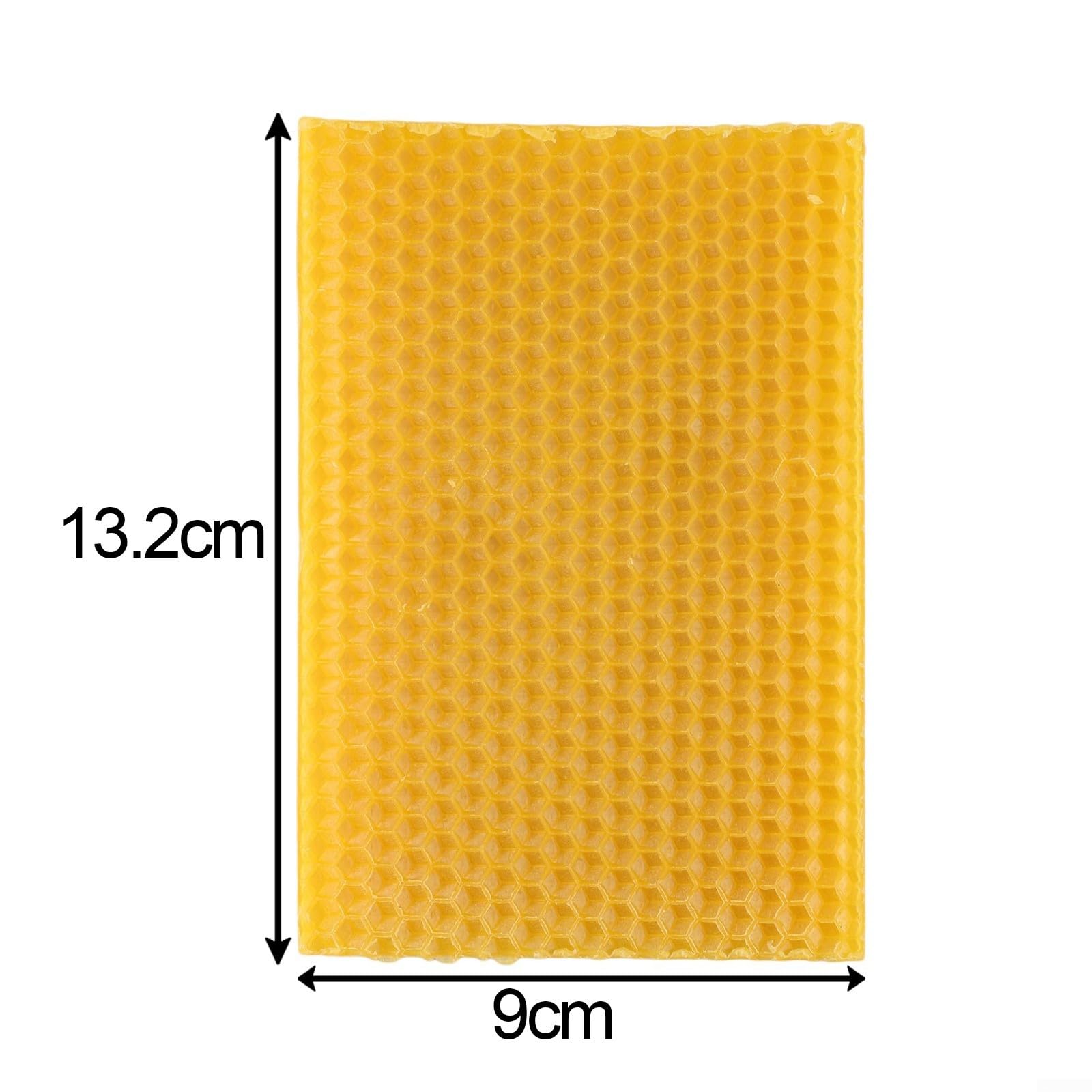 Lot de 30 feuilles de cire d'abeille pour ruche nationale - 9 x 13,2 cm - Cire d'abeille pour outils d'apiculture