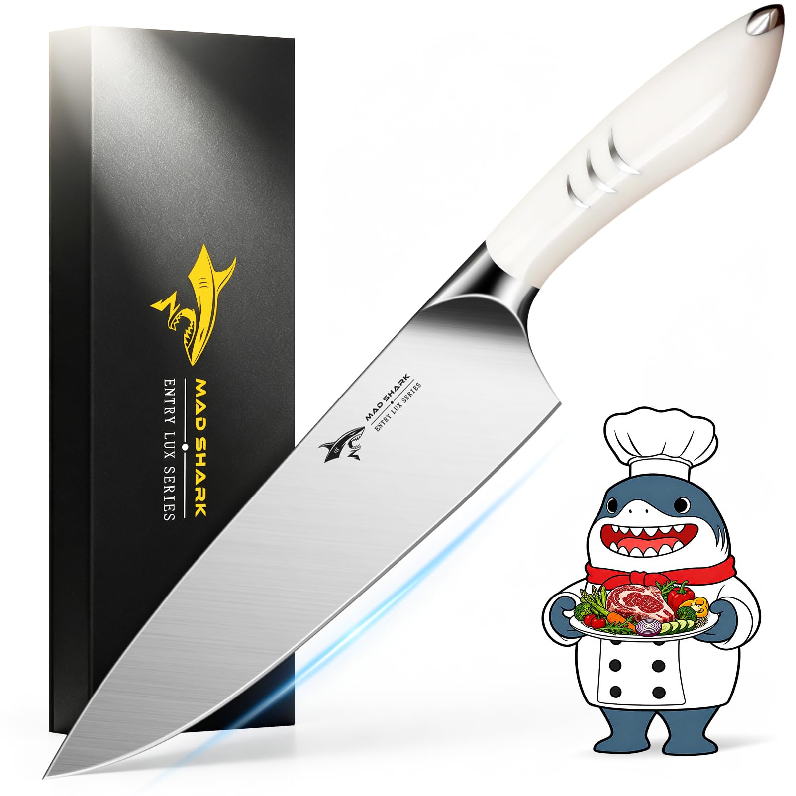 MAD SHARK 8 Inch Chef Knife, Professional Ultra Sharp Kitchen Knife — Amazon image 7