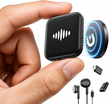 132GB (9800Hour) Digital Voice Activated Recorder, Double-Sided Magnetic Audio Recorder with Playback, USB-C Voice Recorder with AI Noise Reduction, MP3 Listening Devices, 70H Continuous for Lectures