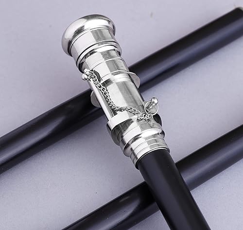 Miniatura 8 de Bhartiya Handicrafts Bastón de madera de alta calidad, hermoso mango de latón macizo chapado en plata, bastón de caminar y muletas pulido para