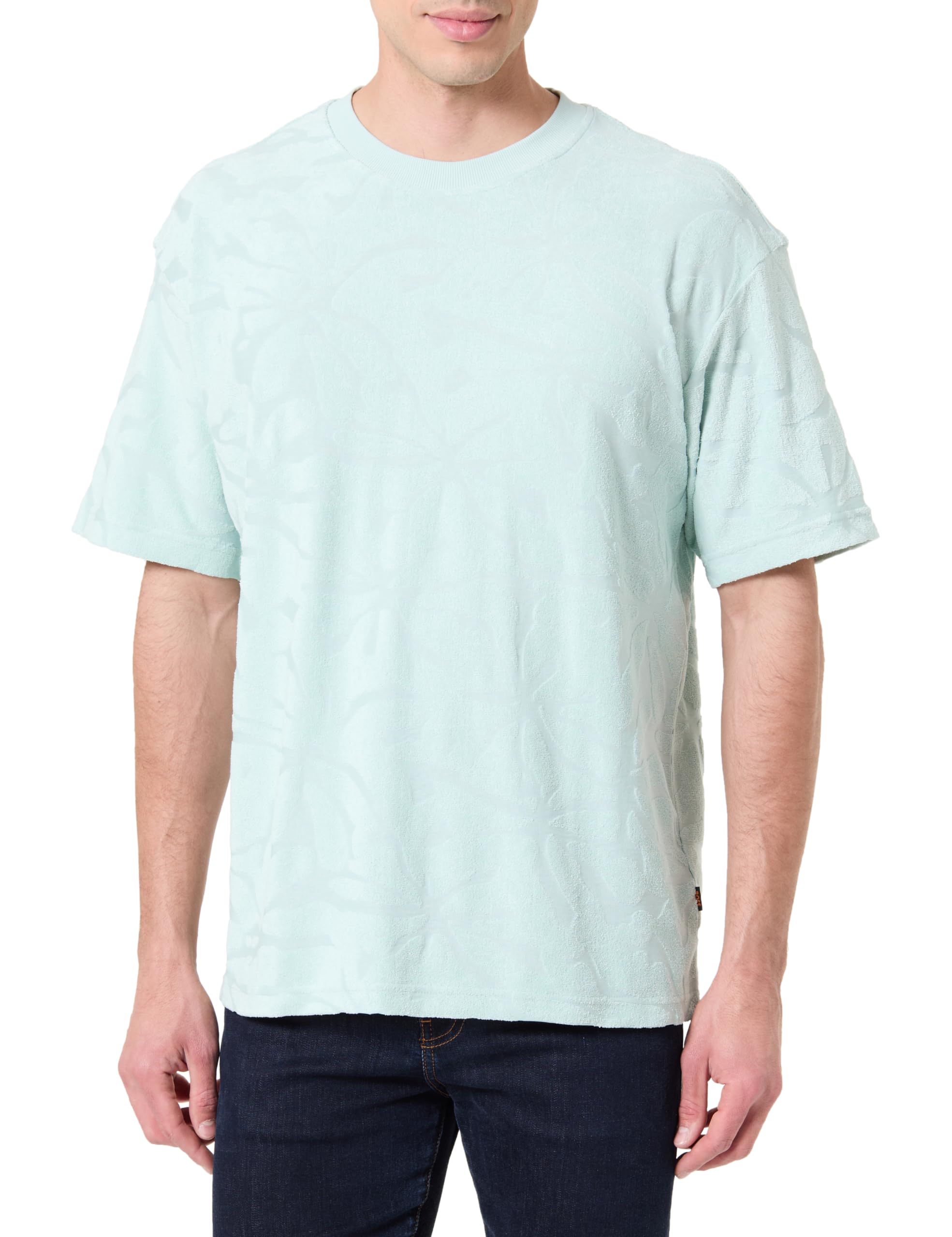 BOSS Men's T-Shirt, Turquoise/Aqua 446, 5XL