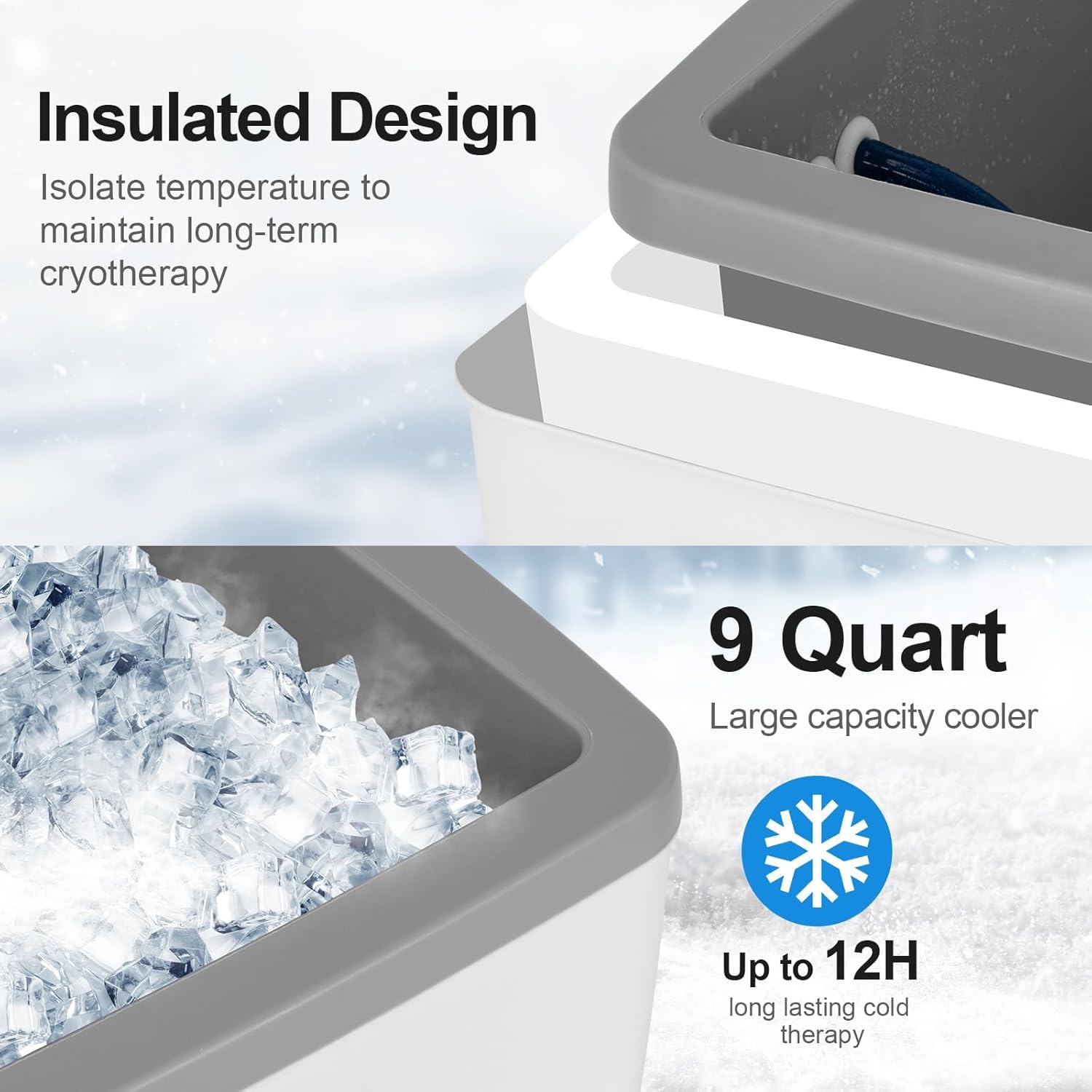 Cold Therapy Machine for Shoulder After Surgery with Programmable Timer Looped Panel, Ice Machine for Shoulder Rotator Cuff Replacement Recovery Pain Relief