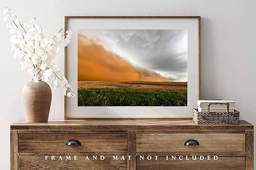 Miniatura 4 de Haboob Photography Print (Not Framed) Picture of Dust Storm Sweeping Over Field on Stormy Spring Day in Texas Weather Wall Art Nature Decor (8" x