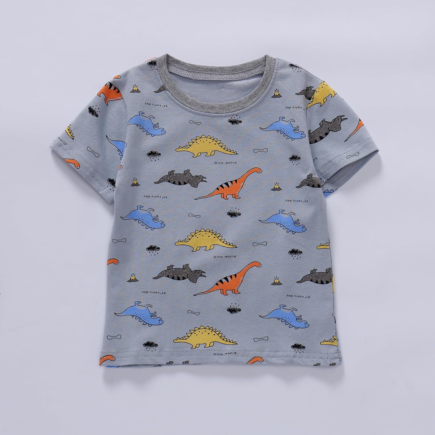 Little Boys Cotton Pajamas Sets Short Sleeve Top with Long John Snug Fit 2 Piece Sleepwear - Image 4