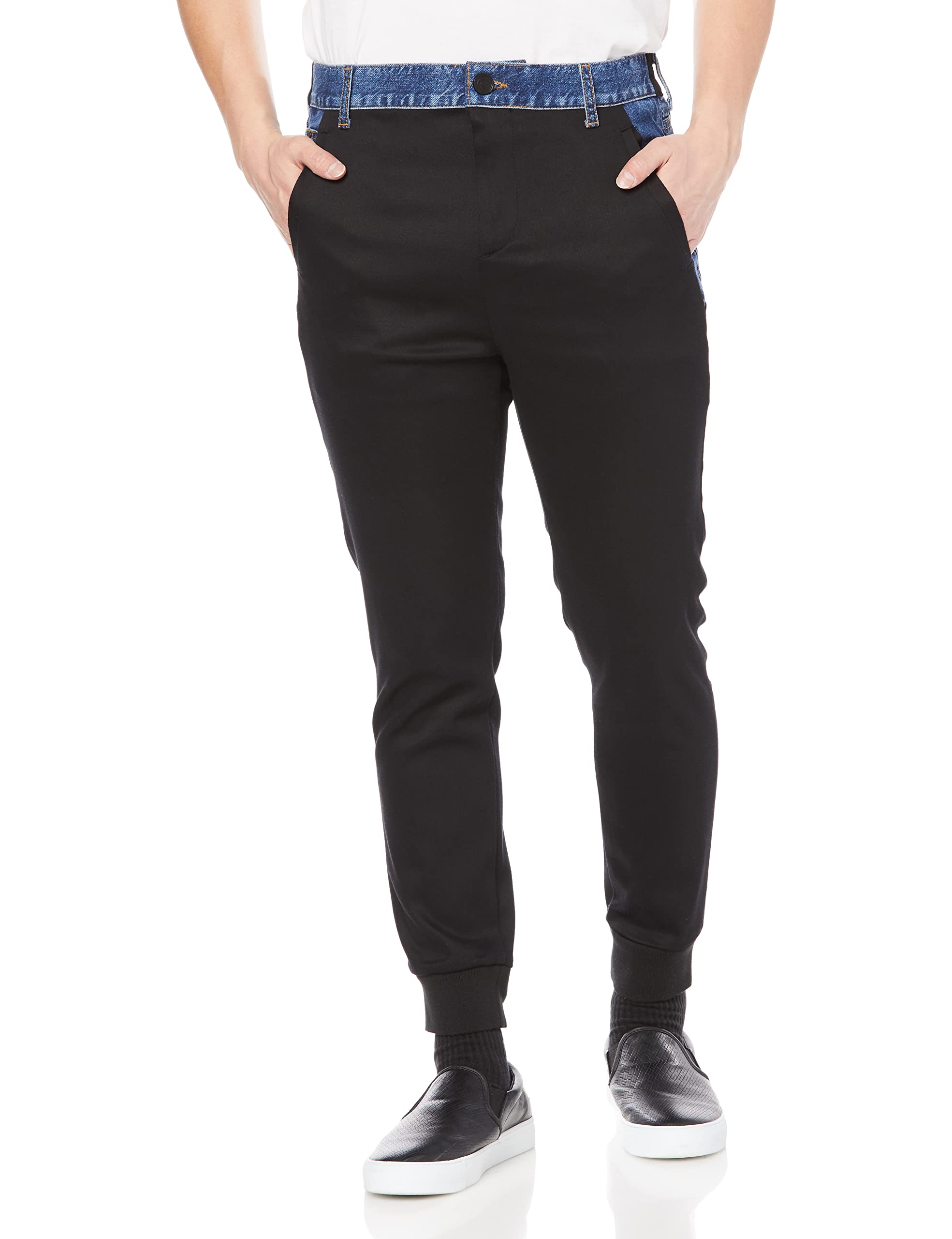 Desigual Men's Tadeo Casual Pants, Black, 38