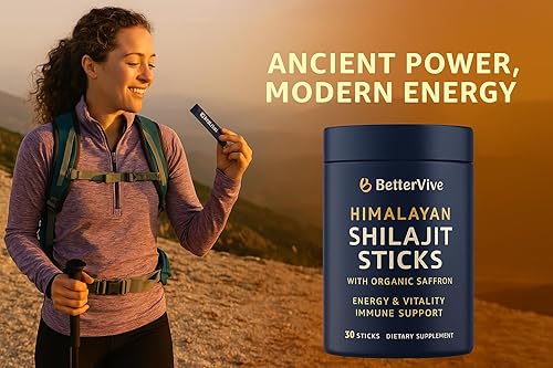 Miniatura 5 de Palitos de miel Shilajit del Himalaya con azafrán orgánico  30 barras fáciles de usar para aumentar la energía natural, apoyo inmunológico y