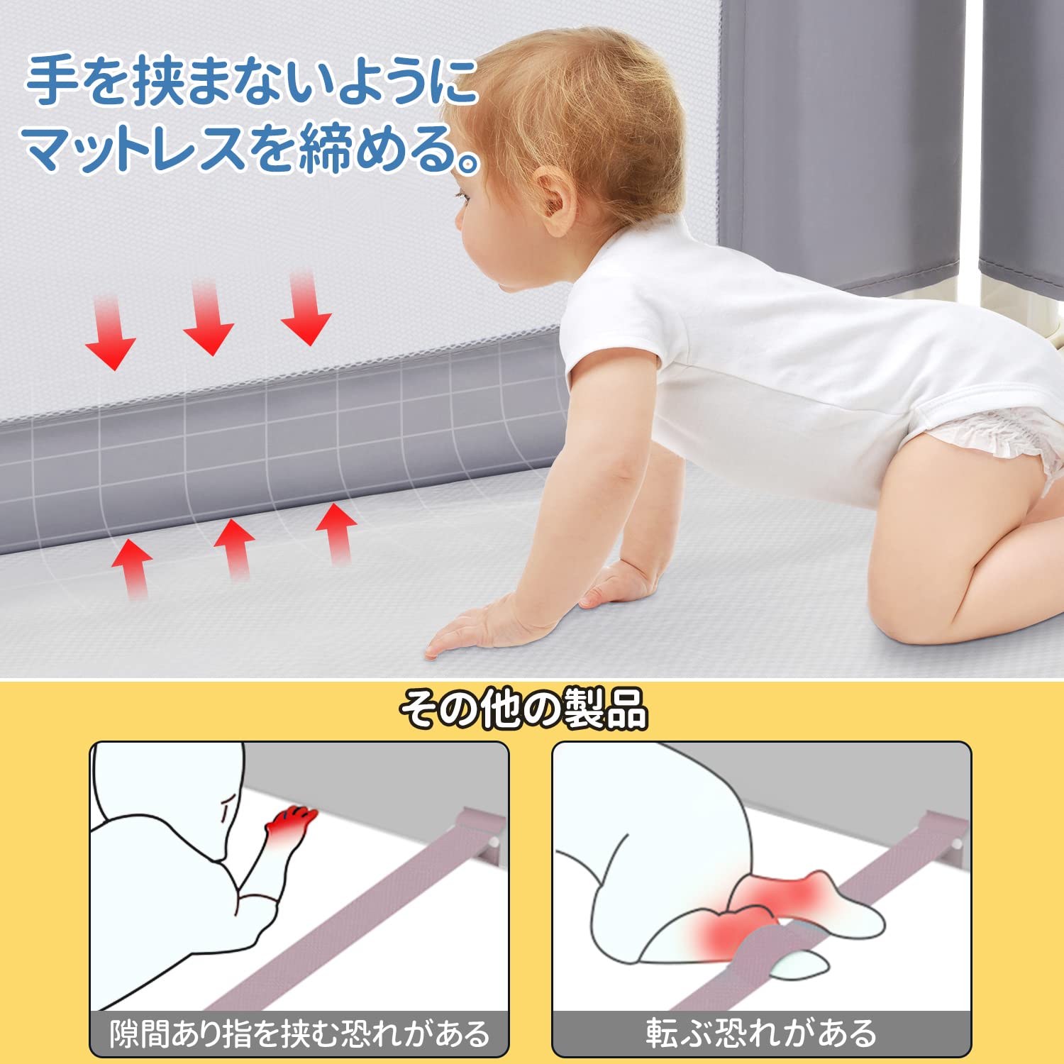 GUUSII ベッドフェンスベッドガード分解式サイドガード　3枚 Amazon.co.jp: GUUSII HOME ベッドフェンス ベッドガード 分解式