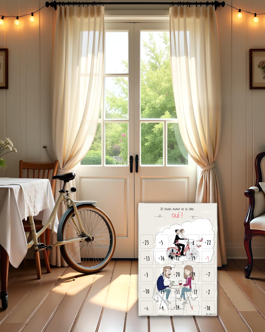 Calendrier de l'avent 25 jours AVANT le MARIAGE - Cadeau Mariage COUPLE - Cadeau EVJF - GUIDE organisation de MARIAGE