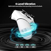 Vista 3 de AceGamer Wireless Pro Controller for Nintendo Switch/Lite/OLED/Switch 2/PC, 2 pack, Dual Vibration/Turbo/Ergonomic ! (Black&White)