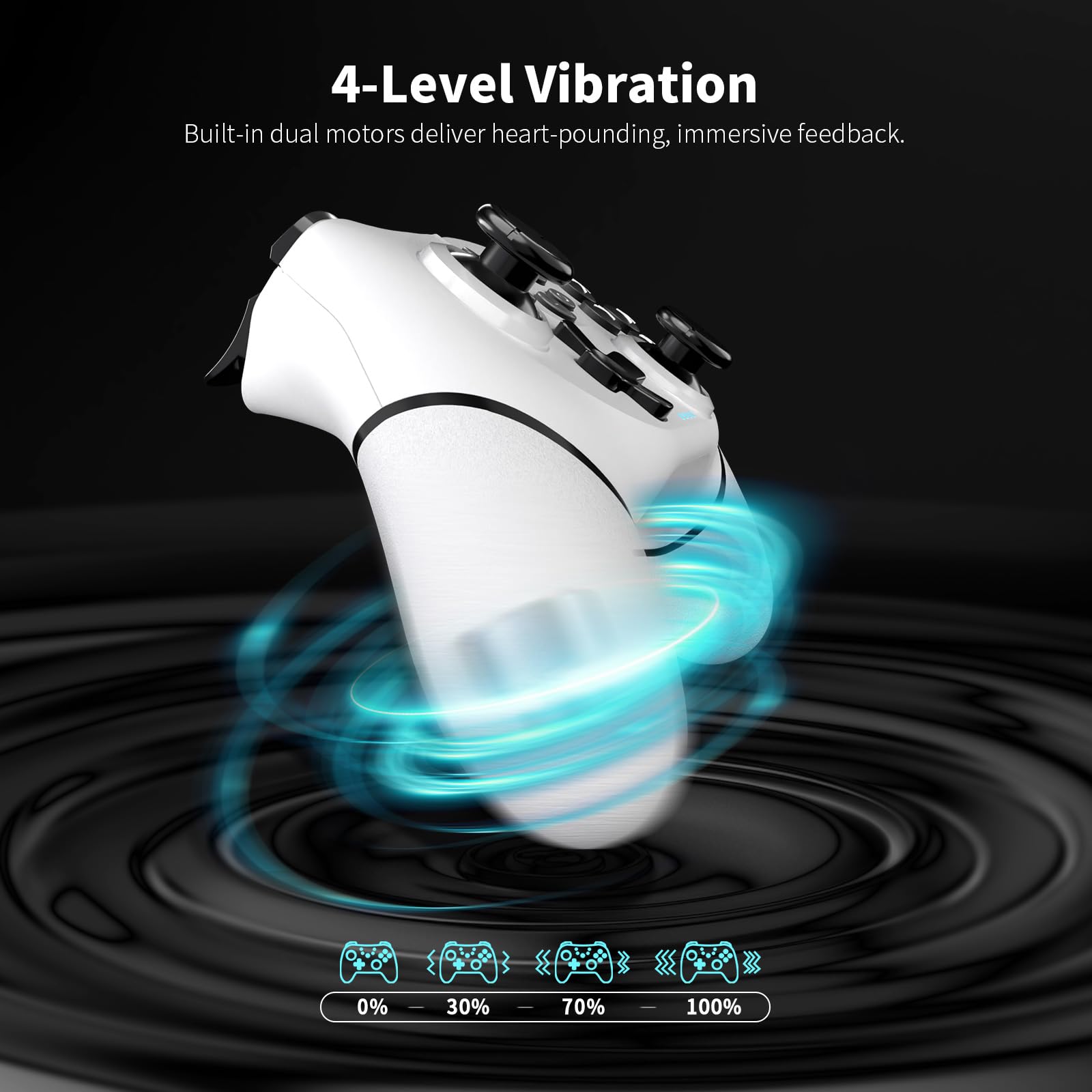 AceGamer Wireless Pro Controller for Nintendo Switch/Lite/OLED/Switch 2/PC, 2 pack, Hall Effect Joystick for Switch 2 Pro Controller with Wake-Up/Dual Vibration/Turbo/Ergonomic ! (Black&White) - Nintendo Switch 2 - Very Good - Used Controller - Image 3
