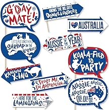 Big Dot of Happiness Funny Australia Day - G’Day Mate Aussie Party Photo Booth Props Kit - 10 Piece