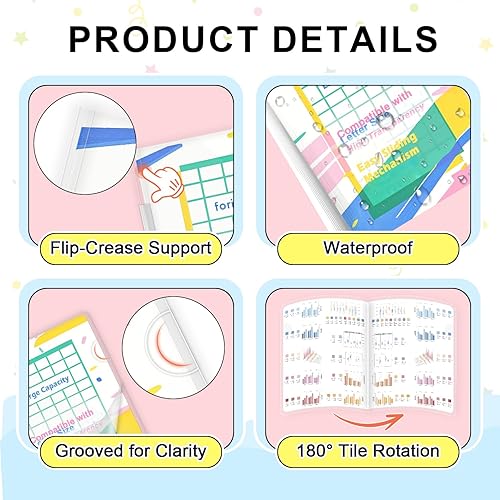 Miniatura 4 de Paquete de 20 portadas transparentes para informes con barras deslizantes, 0.354 in (capacidad de 40 hojas), carpetas de archivos de barra