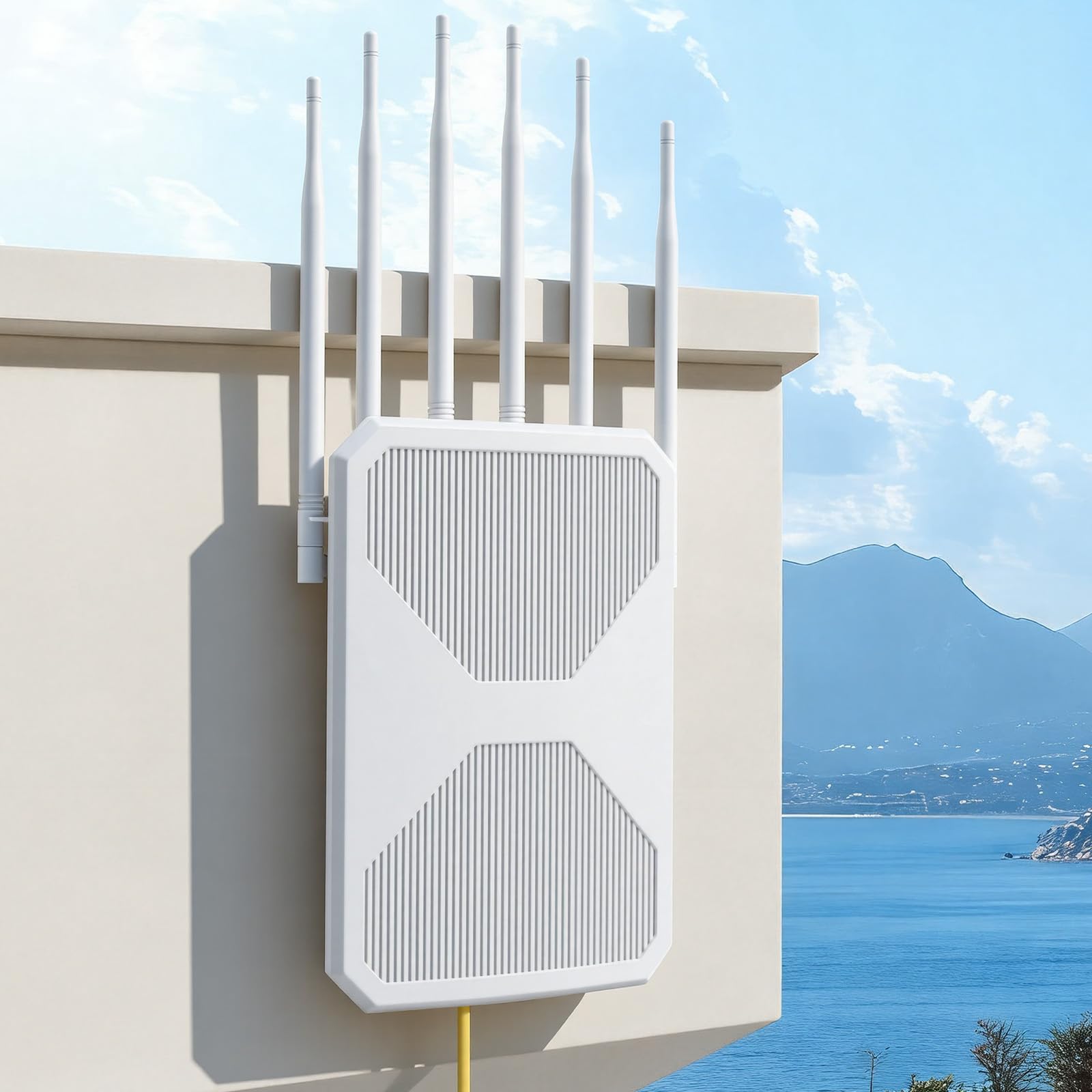 2026 AC1200 Outdoor WiFi Extender, Long Range Outdoor WiFi Extender Signal Booster, IP65 Weatherproof Outdoor Wireless Access Point with PoE, Gigabit Ports for Garage, Farm, Yard, RV, Dock,Starlink — view 8