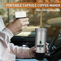 Vista 7 de Cafetera eléctrica portátil de café expreso, mini cafetera 3 en 1, cafetera autocalentable con USB-C, pequeña cafetera con café molido y cápsulas