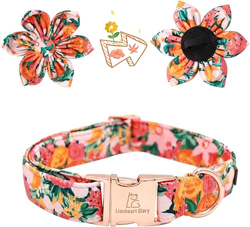 Miniatura 48 de Lionheart glory Collar de perro con bandera estadounidense, collar de flores para perro del 4 de julio, resistente y ajustable, collar patriótico