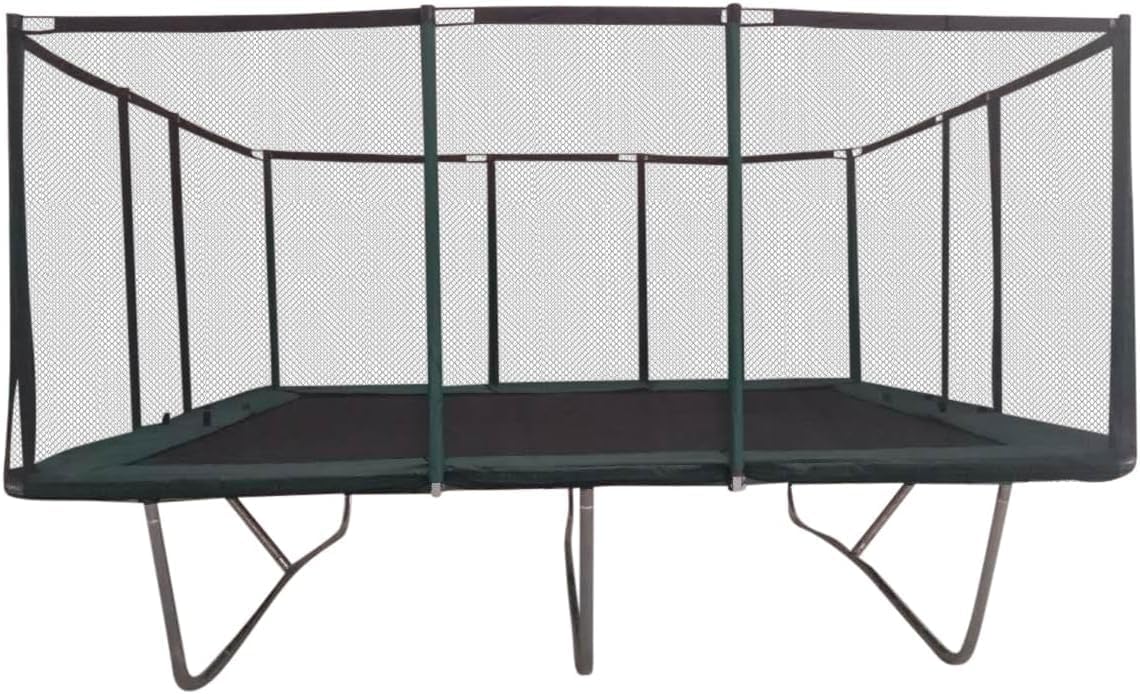Outdoor Trampoline with Net Enclosure - Gymnastics Trampolines with Heavy Jumping Weight Capacity 750lbs for Rectangle & 550lbs for Round - Commercial Grade for Kids & Adults