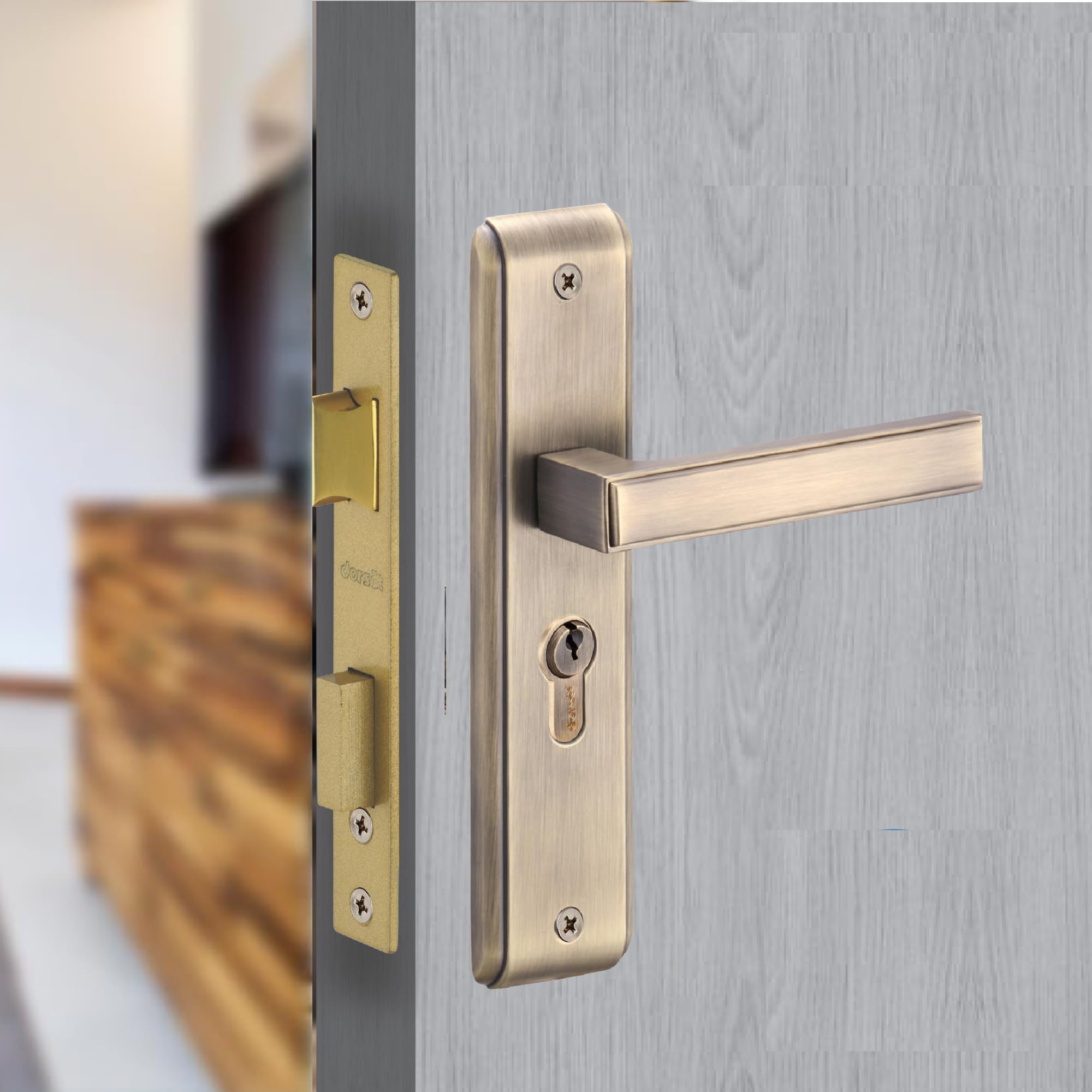 Dorset Kaira 8 inch Mortise Door Lockset - 60 mm Key and Knob Cylinder | Ideal for Bedroom/Main Doors, Antique Finish | HLKAIAPT (B0D4HFC6N6) Amazon Price History, Amazon Price Tracker