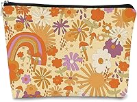 Vista 15 de Bolsa de maquillaje floral, bolsa de cosméticos de flores, bolsa de maquillaje estética, bolsa de maquillaje pequeña, bolsa de maquillaje