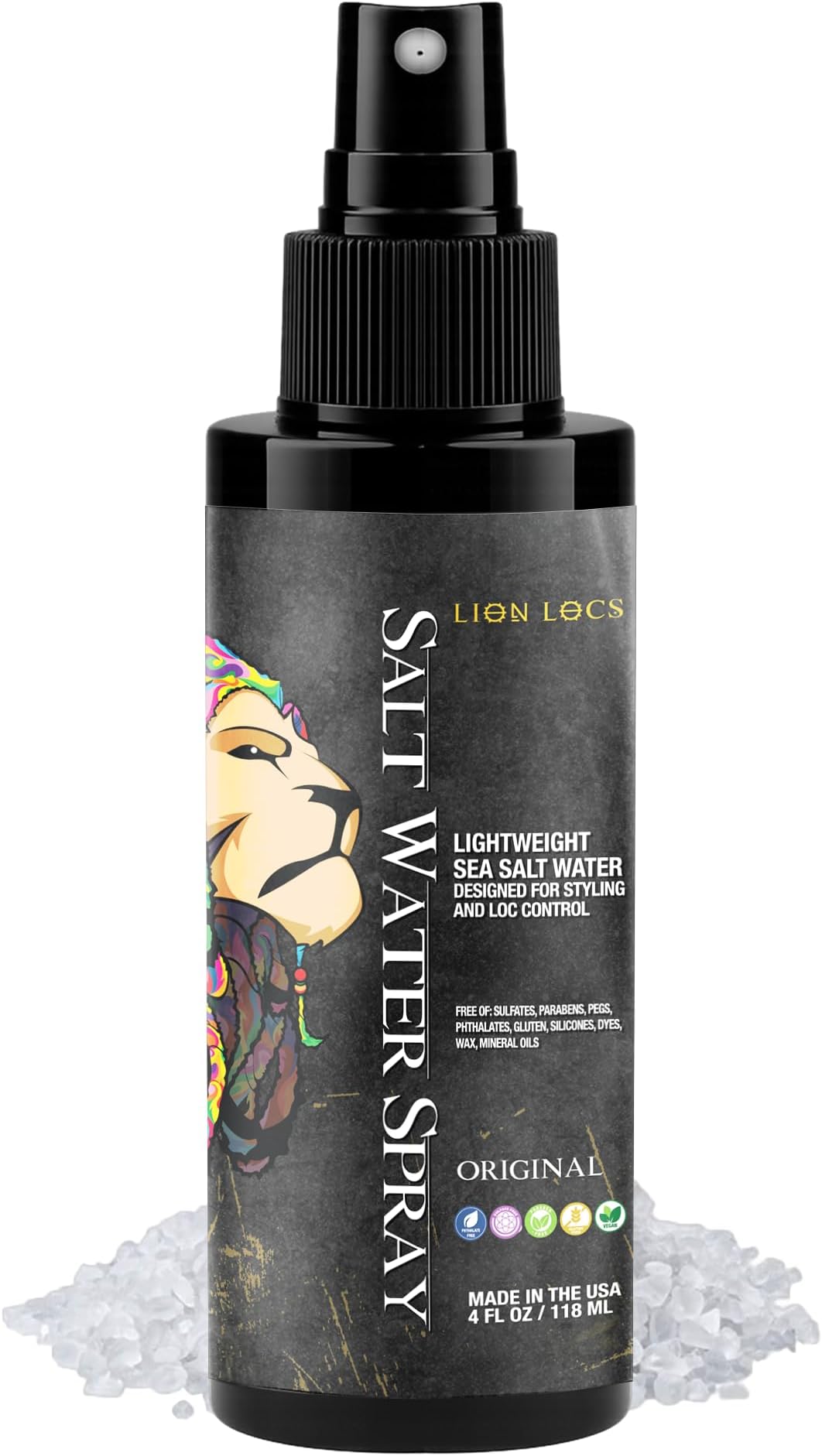 Beard Gains Lion Locs Starter Twist and Lock Spray for New Dreadlocks | Vegan Sea Salt Mist with Essential Oils & Aloe (4oz)