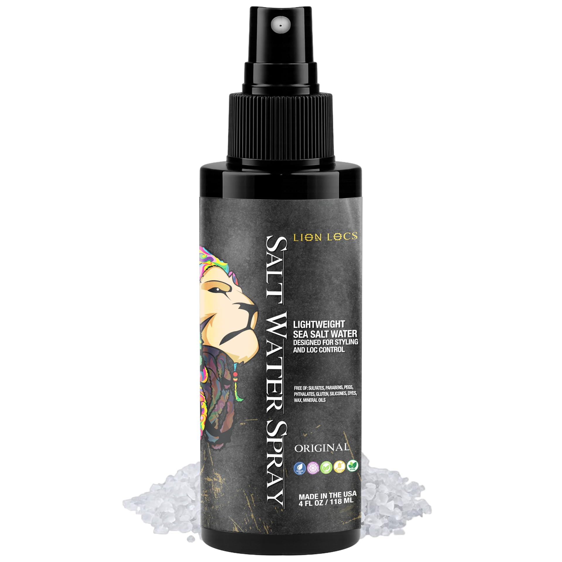 Beard Gains Lion Locs Starter Twist and Lock Spray for New Dreadlocks | Vegan Sea Salt Mist with Essential Oils & Aloe (4oz)