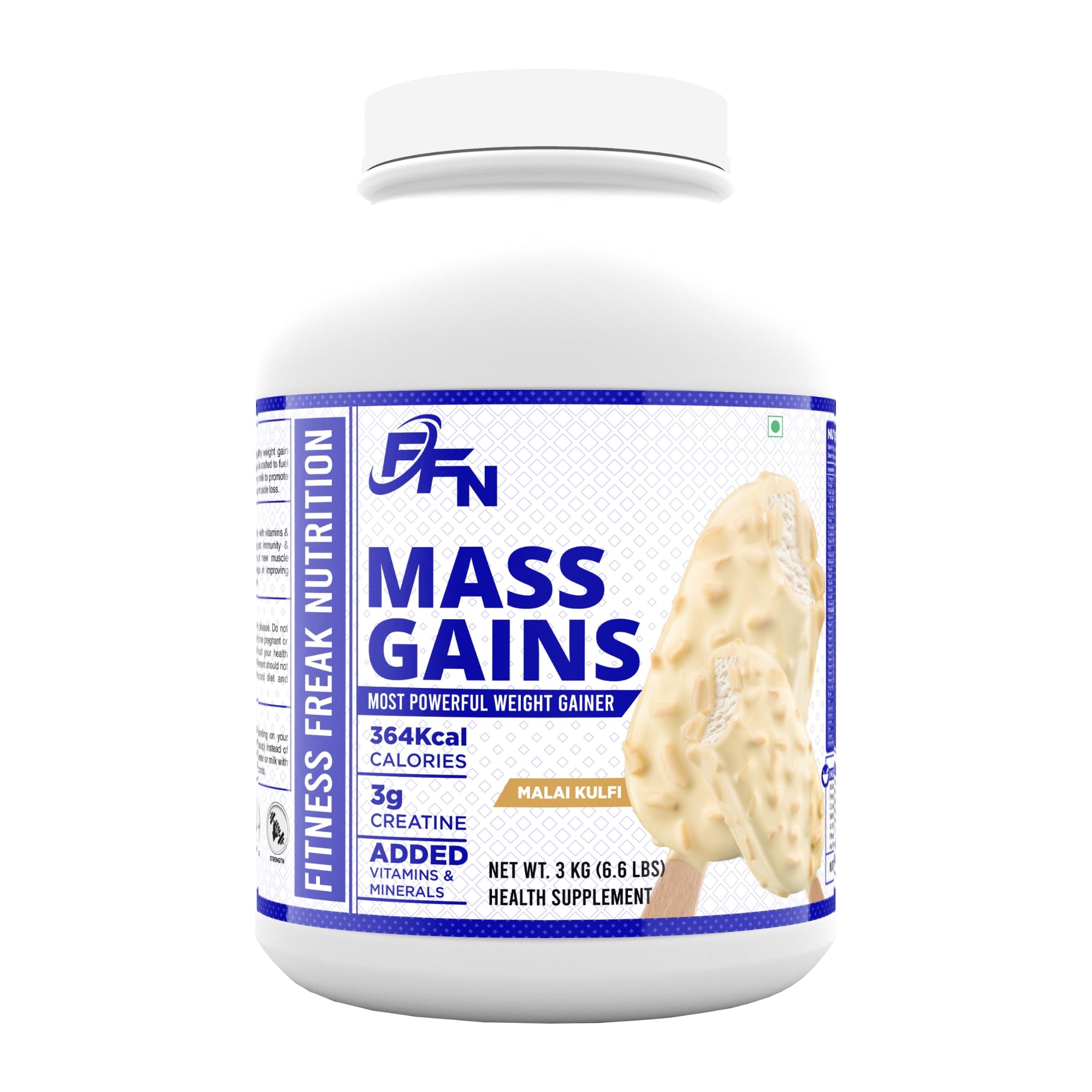Mass Gainer 6.6 lbs, High-Calorie Formula for Rapid Muscle Mass & Strength Gain, Enriched with Protein, Carbs, & Essential Nutrients, Ideal for Bulking & Recovery - Malai Kulfi Flavor-image-36