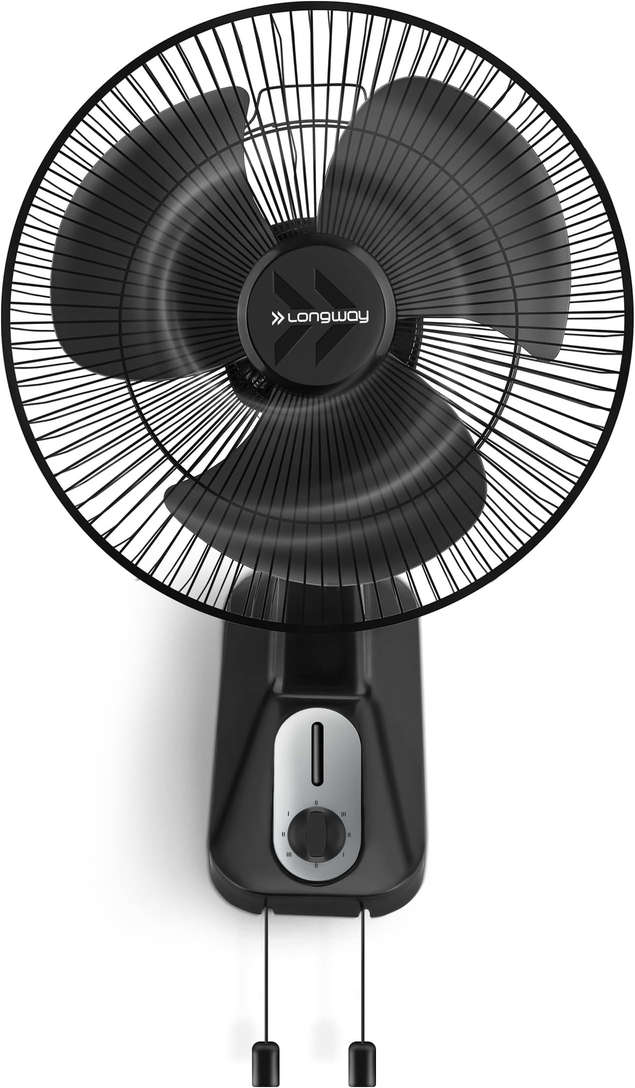 LONGWAY Speedy 12 1 Star 300 mm Energy Saving 3 Blade Wall Fan (Black, Pack of 1)