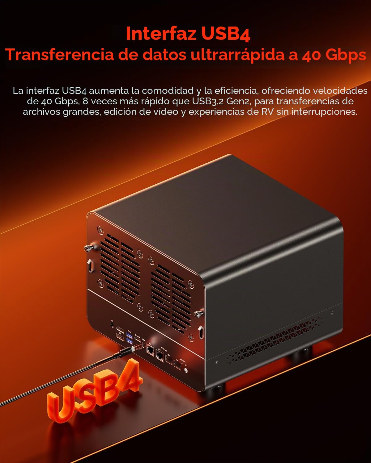 AOOSTAR WTR MAX Mini PC NAS de Escritorio de 11 bahías, Servidor NAS Ryzen 7 PRO 8845HS Sin RAM Sin SSD, 6*2.5"/3.5" SATA HDD, 5*Ranuras M.2 NVMe, 2*10GbE, 2*2.5GbE, Almacenamiento conectado en red