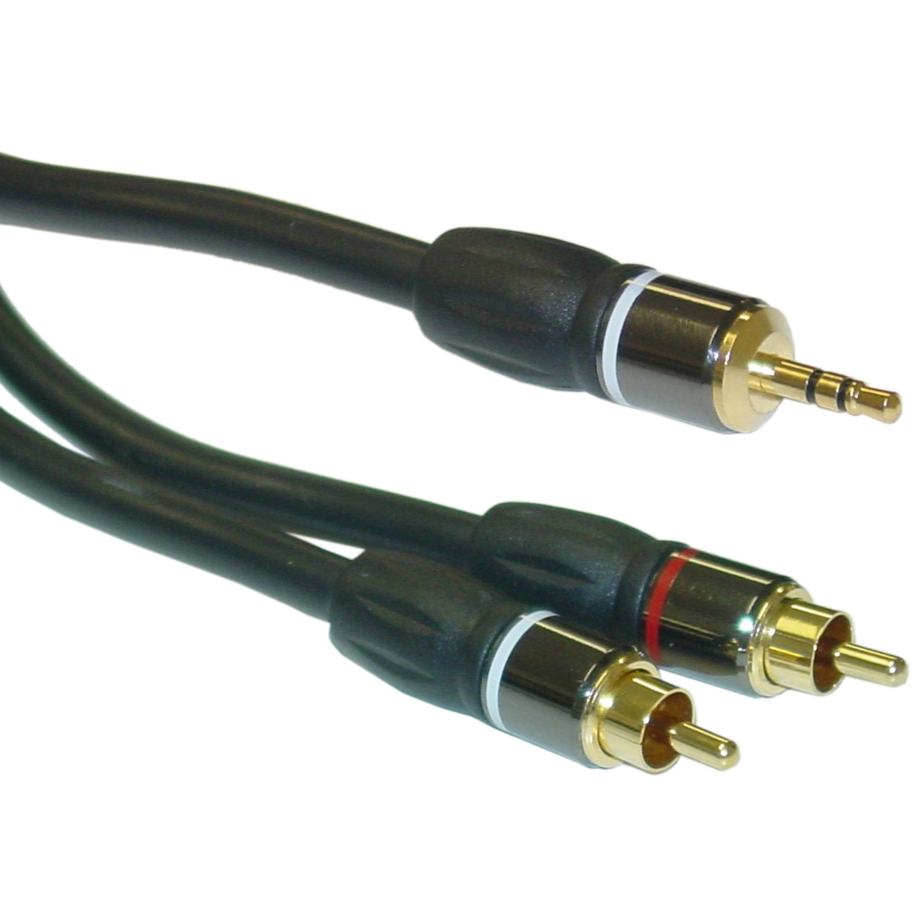 CableWholesale 6-Feet Premium 2 RCA Male to 3.5mm Stereo Male (10A3-12106)