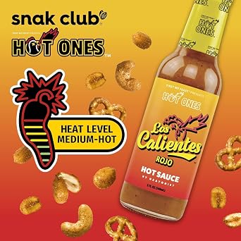 Snak Club x Hot Ones Hot Habanero Snack Mix, Spicy Nut & Pretzel Mix, 10 oz