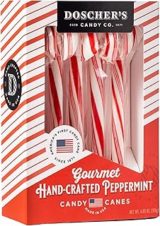 Doscher's Gourmet Hand Crafted Peppermint Candy Canes 5ct Box