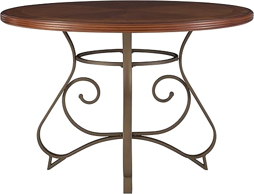 Miniatura 6 de Powell Hamilton - Mesa de comedor, cereza, 45 x 29.5 x 45 pulgadas
