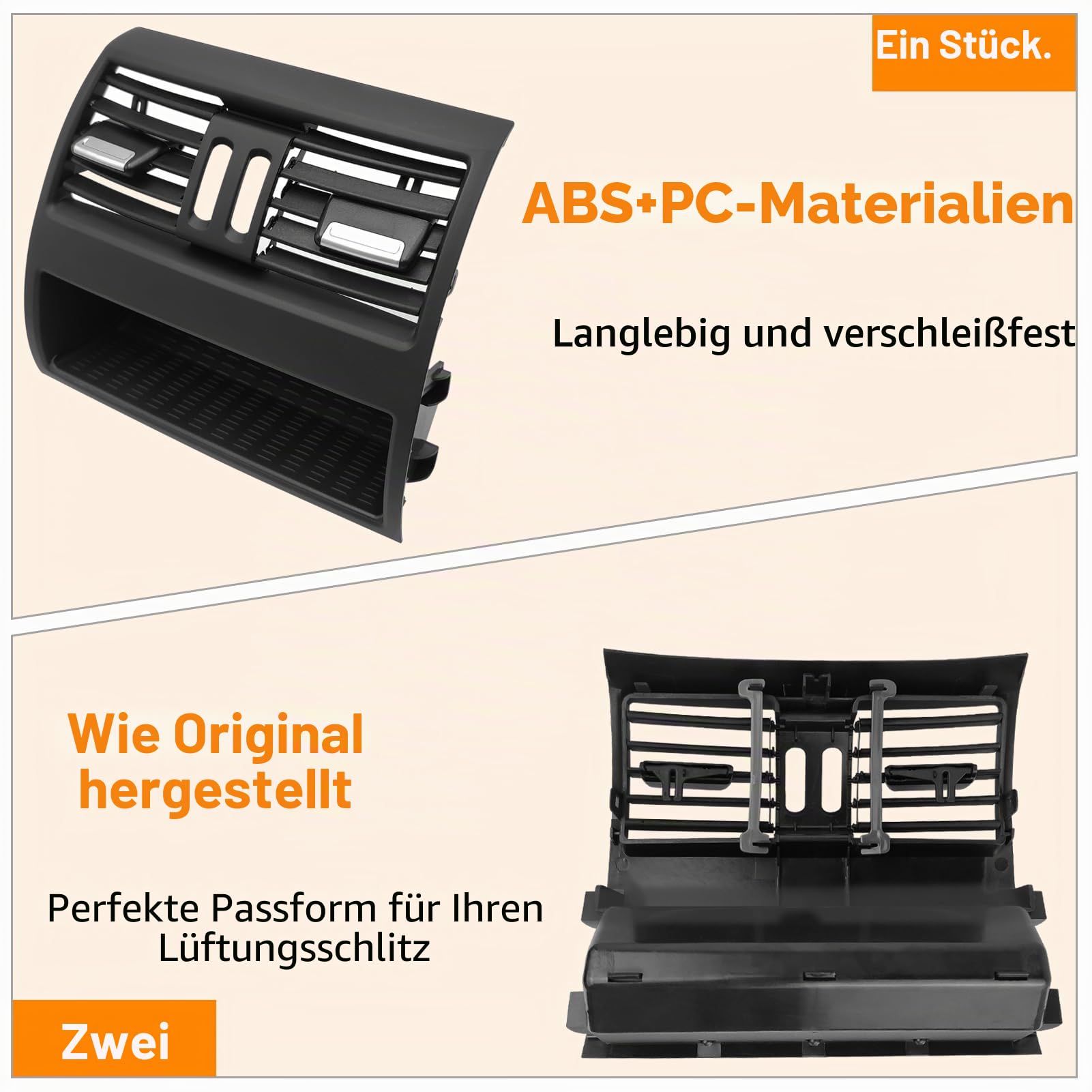 Lüftungsgitter Klimaanlage Kompatibel mit bmw 5er F10 F11 Lüftungsgitter Hinten F10 F11 520 523 525 528 530 535 550 2010-2016 (Model C)