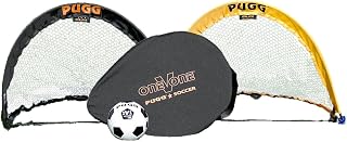 PUGG Pop Up Soccer Goal, Portable Training Football Knitted Poly Net Equipment, The Original Pickup Game Goal, Includes Two Goals & Bag