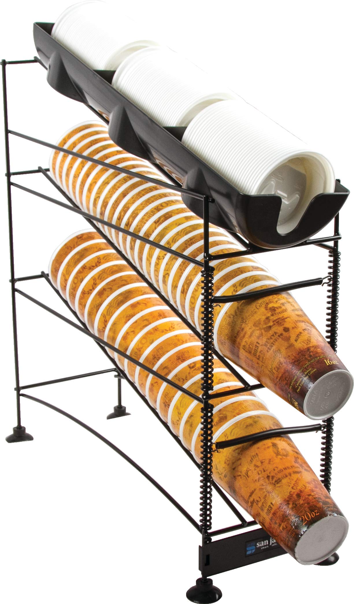 San Jamar C8503WF Wireworks Becherspender und Deckel-Organizer
