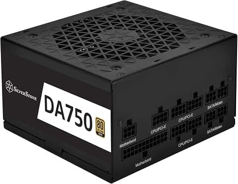 SilverStone Technology DA750 Gold, Alimentation électrique ATX 80 Plus Gold 750 W entièrement modulaire, SST-DA750-G