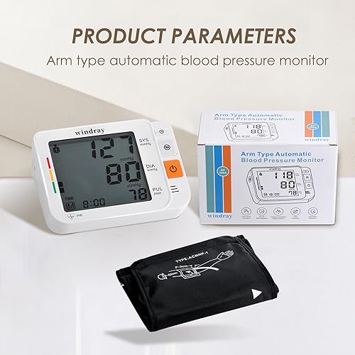 Miniatura 9 de Monitores automáticos de presión arterial de brazo, máquina digital de presión arterial superior del brazo para uso doméstico con puño ajustable de