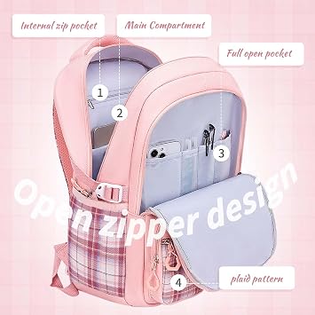 Girls Backpack Kids Backpack for Girls School Kawaii Bookbag Book Bag for Elementary Primary School