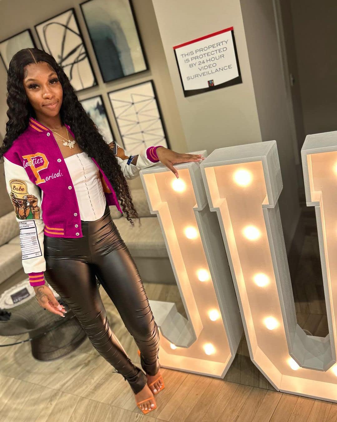 NIFTRIRY Varsity Jacket Women Patch Casual Jacket Cropped Jacket Leather Jacket Women Festival Outfits for Women - Image 4