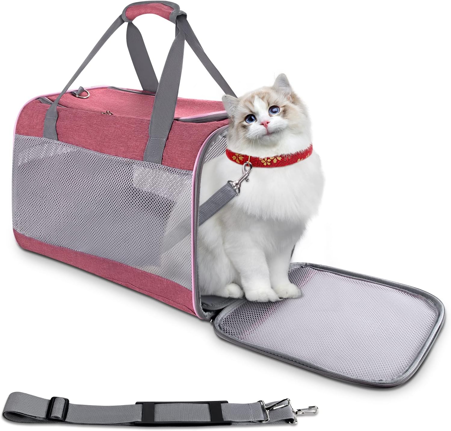 Siivton Pet Carrier Airline Approved Cat Carrier Collapsible SoftSided Dog Travel Carriers W