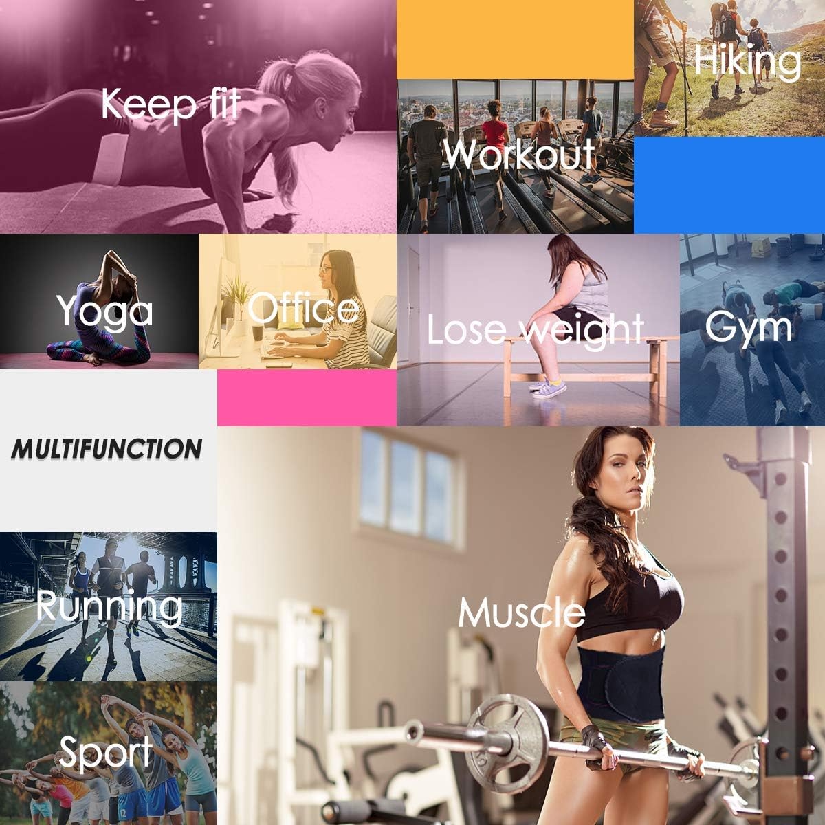 Slimerence Sweat Waist Trimmer Lumbar Support Belt Waist Trainer Belt for Weight Loss Adjustable Sauna Ab Belt Shapewear Slimming Body Shaper Belt Sport Girdle Belt Pain Relief, Large Black