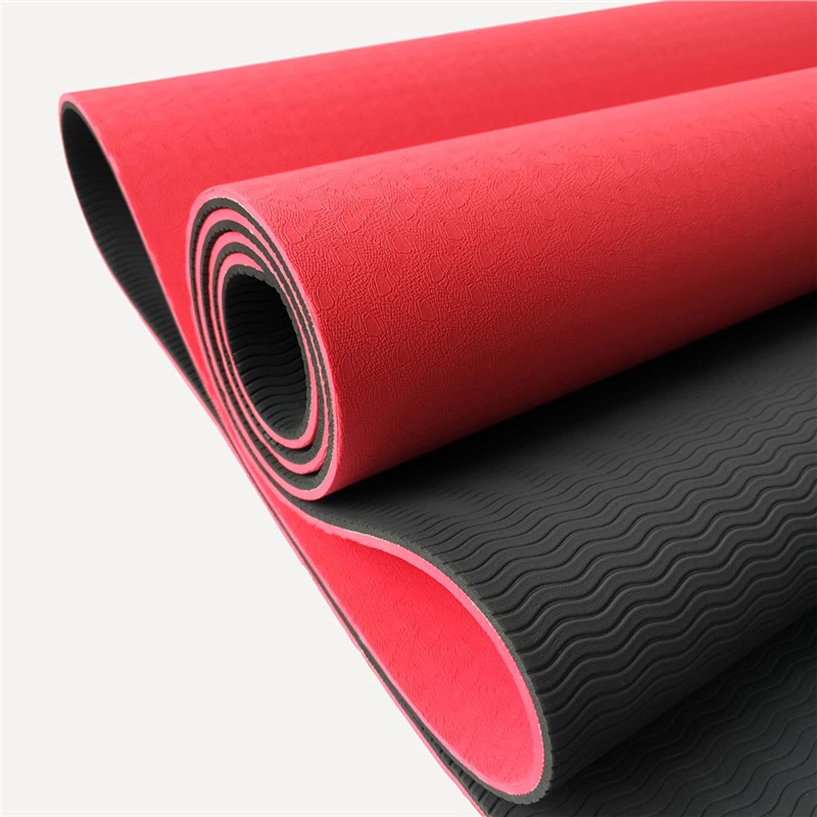 KESSER® Gymnastiek Mat met Draagband Non-Slip TPE Yoga Mat Gewatteerd
