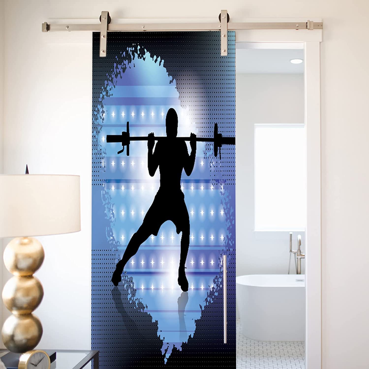 3D Radfahren Türtapete Selbstklebend - 90x200 Cm PVC Türfolie Wasserfest