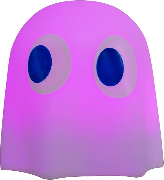 Pac-Man Colour Changing Ghost Mood Light. Touch & Squeeze Sensitive 3D Silicone Lamp. 9.9cm Tall. Battery Powered. Officially Licensed Pac-Man Merchandise. - 5