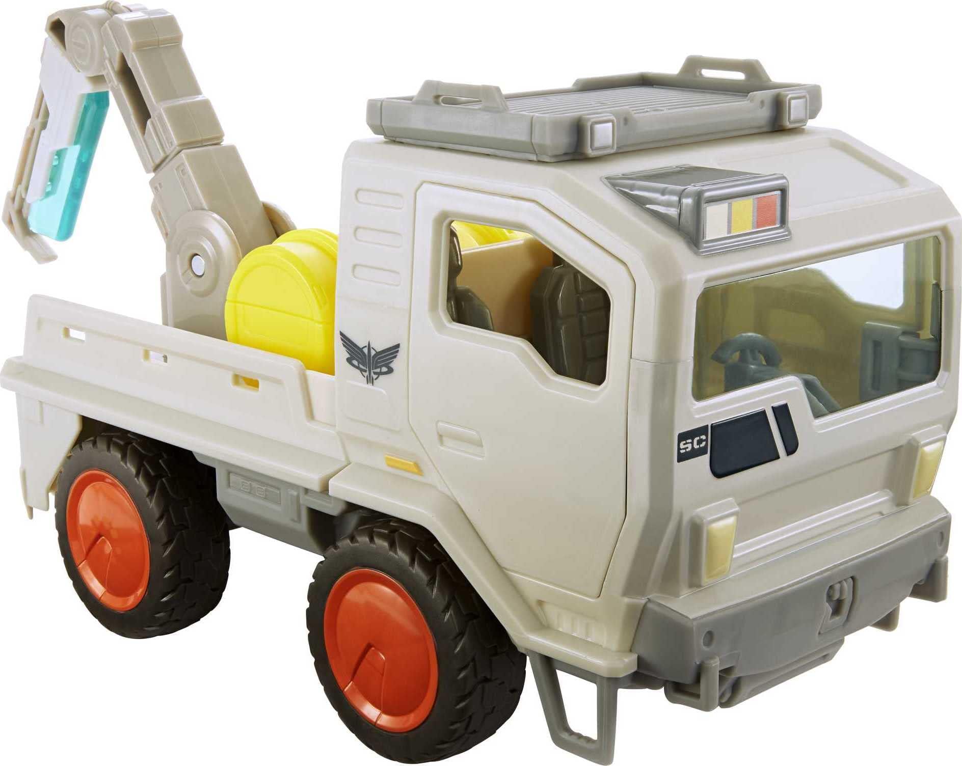 Disney and Pixar Lightyear Base Utility Vehicle, Toy Truck with Rolling Wheels & Workable Parts, 10.5-inches Long with Room for 4 Figures in 5-inch Scale