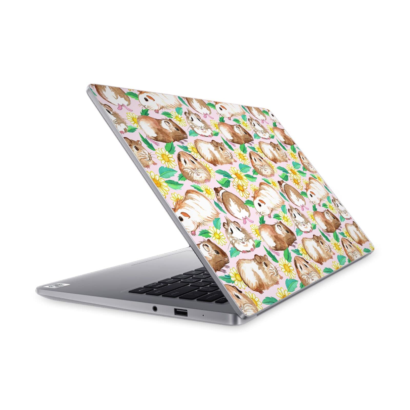 Peau vinyle Mi Notebook 14 solution coque rayée sticker fleurs aquarelle - 7