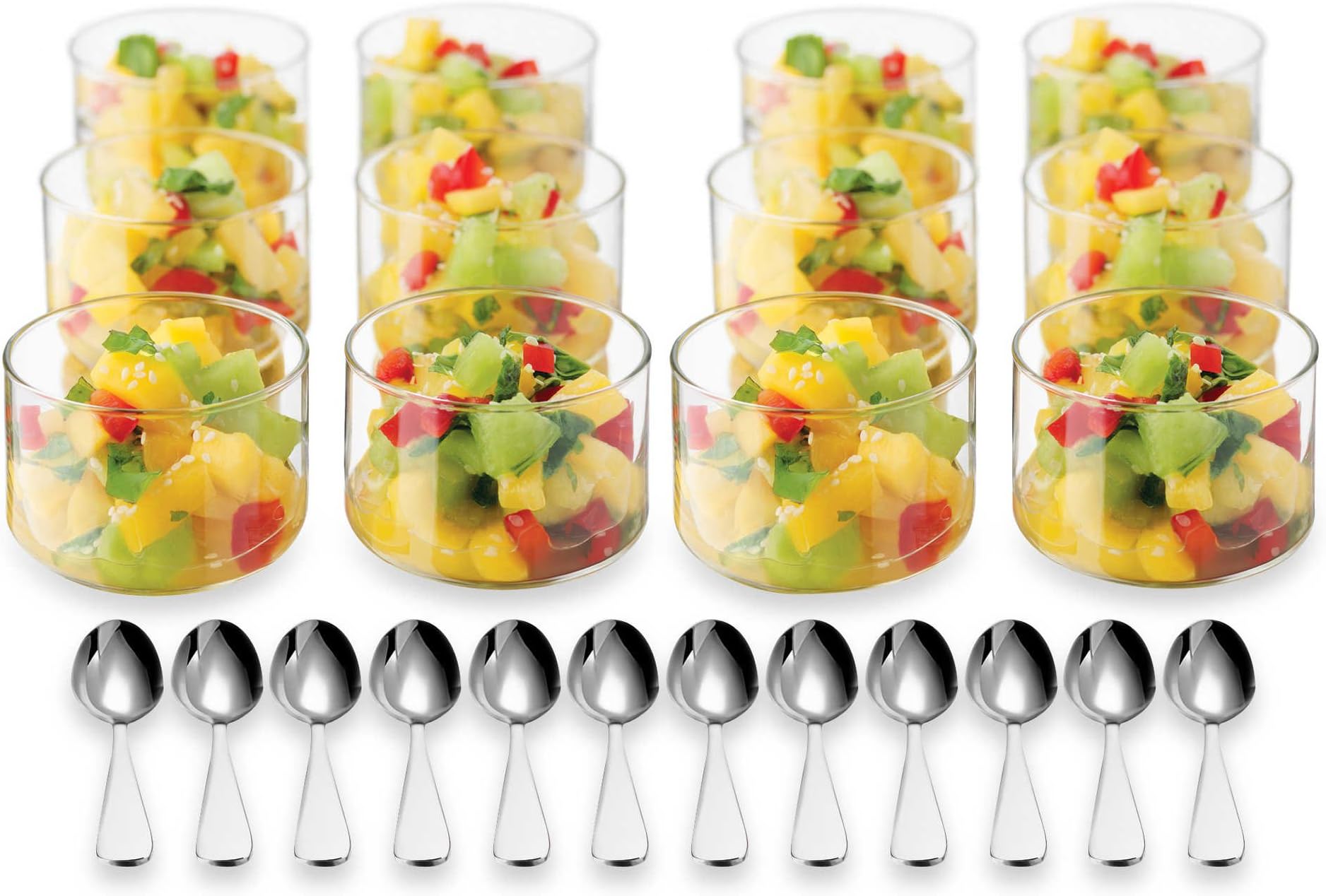 Tasting Party Mini Dessert Bowls 24pc set with Free Recipe Card