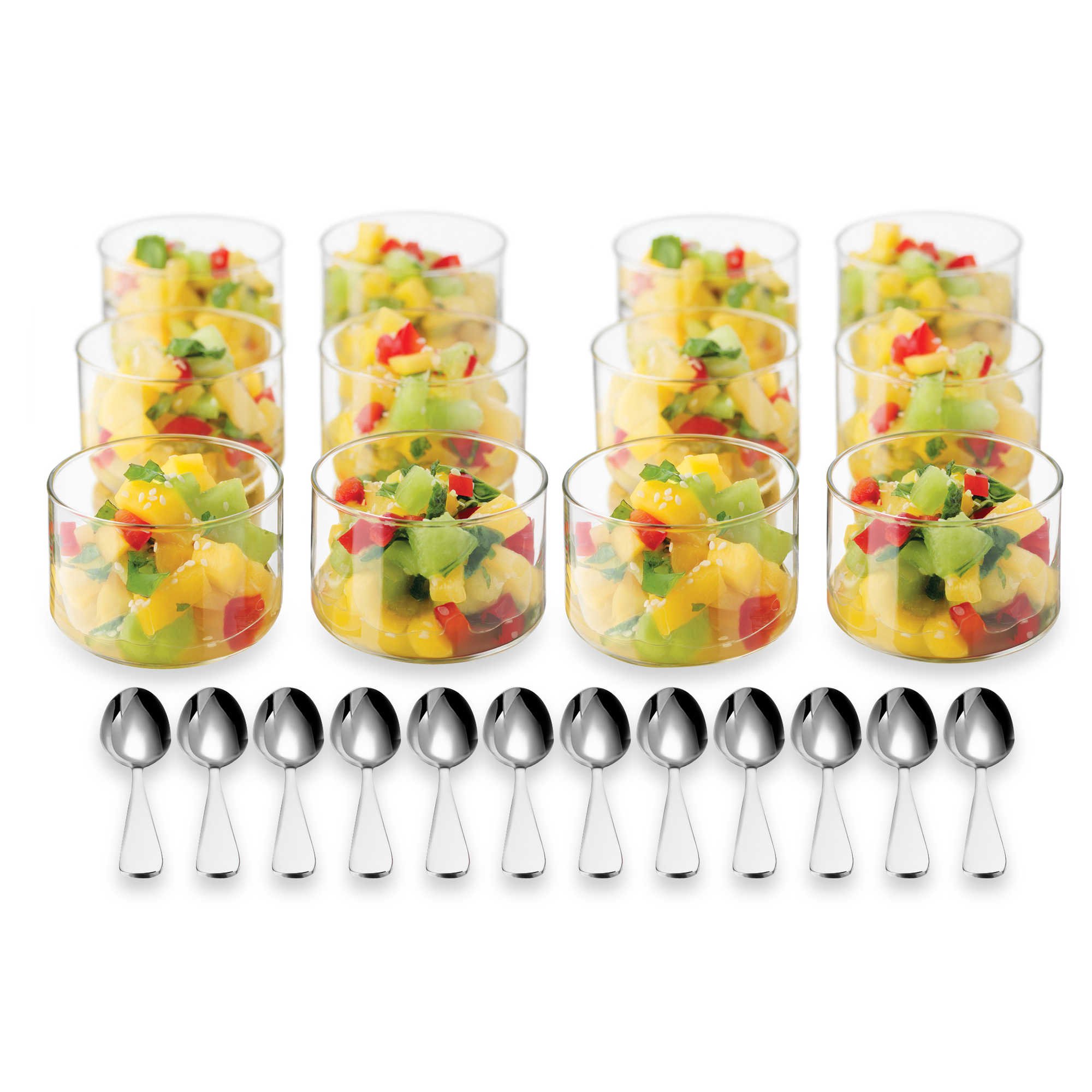 Tasting Party Mini Dessert Bowls 24pc set with Free Recipe Card